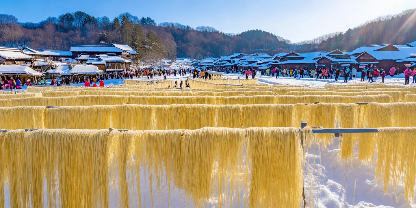 禹州粉条村坚守古法漏粉,冬日晒场成网红打卡地